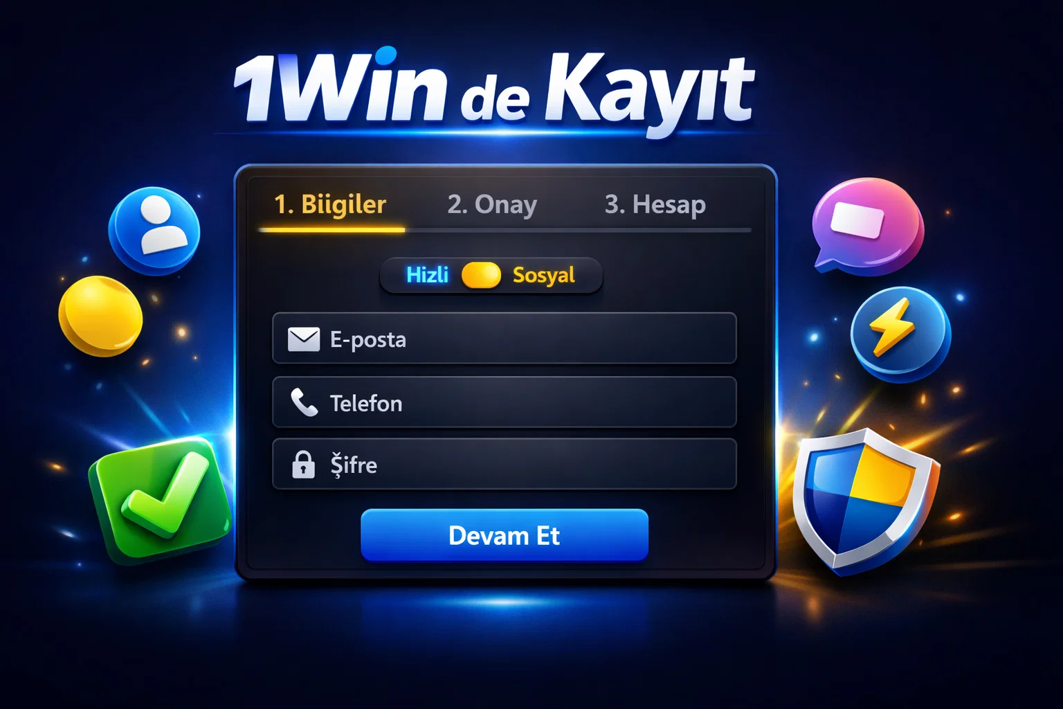 1Win de kayit